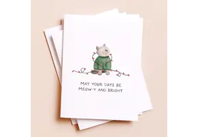 Merry + Bright Christmas Card