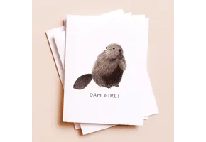 Dam Girl Beaver Card