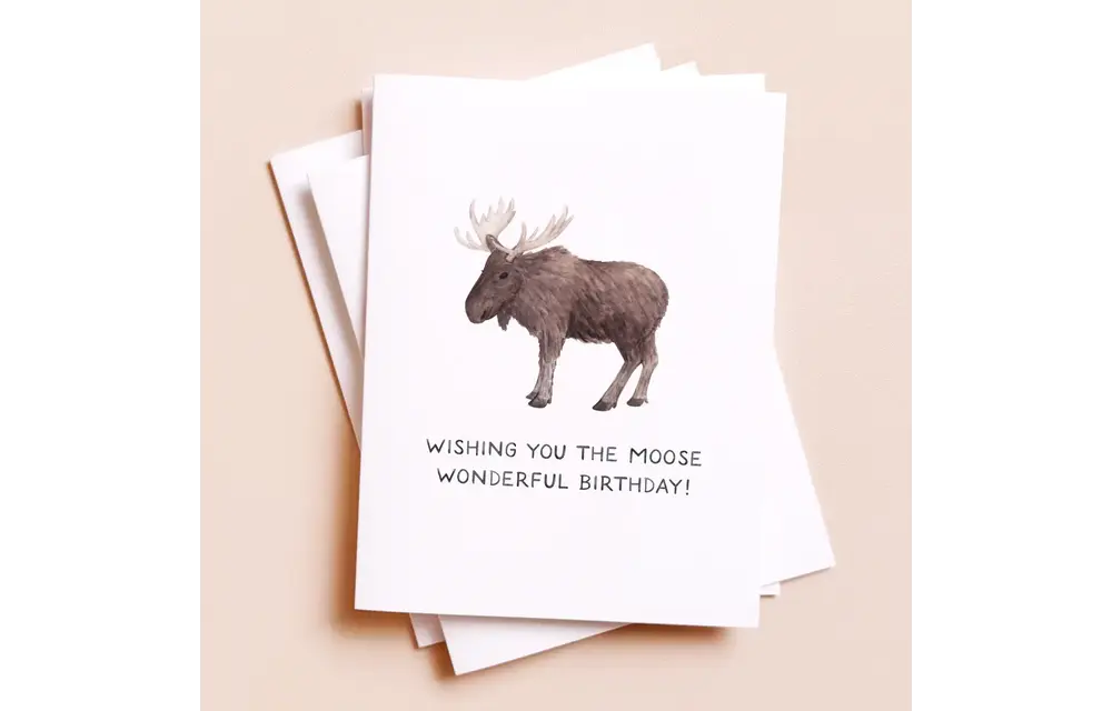 Moose Wonderful Birthday Card