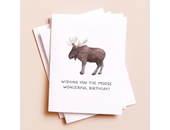 Moose Wonderful Birthday Card
