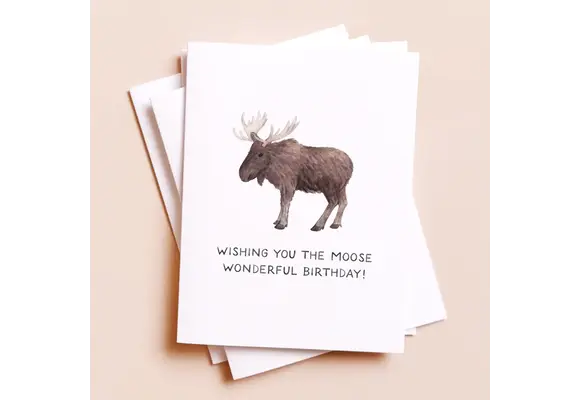 Moose Wonderful Birthday Card
