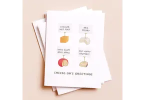 Cheese-on's Greetings Christmas Card