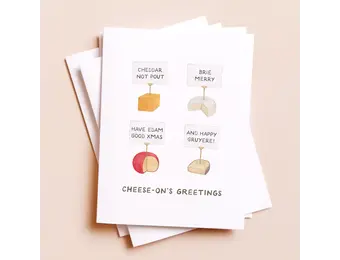 Cheese-on's Greetings Christmas Card