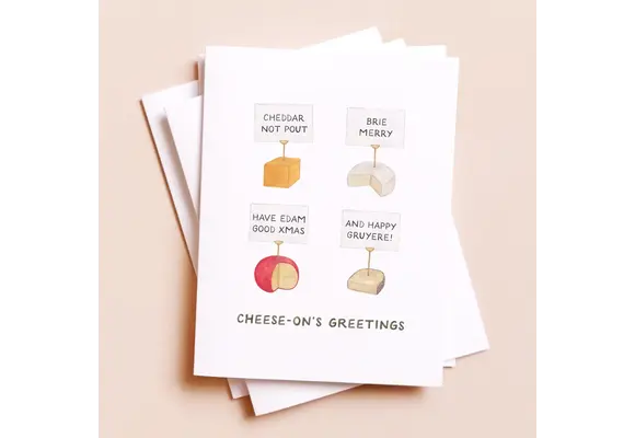 Cheese-on's Greetings Christmas Card