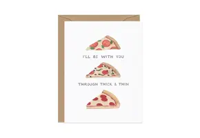 Thick and Think Pizza Card