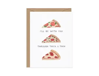 Thick and Think Pizza Card