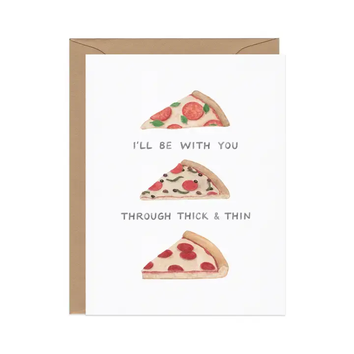 Thick and Think Pizza Card