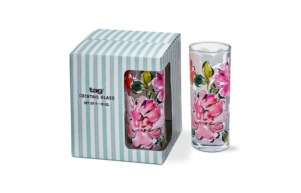 In Bloom Drinks Glass S/4