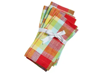 Fresh Pick Plaid Napkin S/4