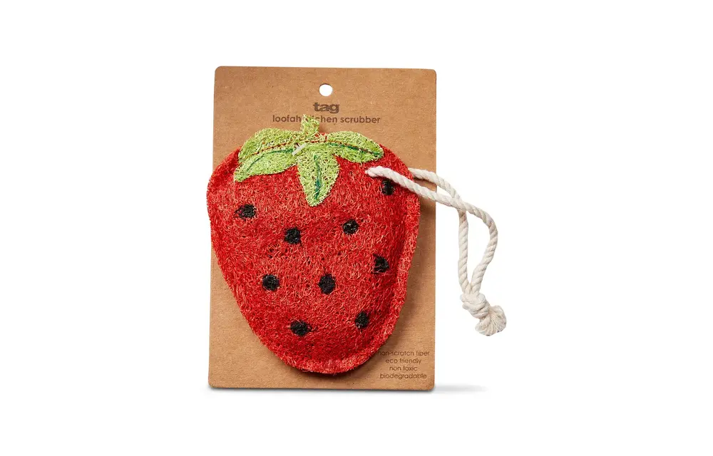 Strawberry Loofah Scrubber