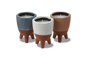 Footed Citro Candle Pot Asmt