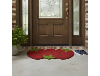 Strawberry Non-Slip Coir Mat
