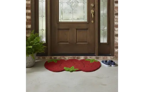 Coir Mat Non Slip - Strawberry