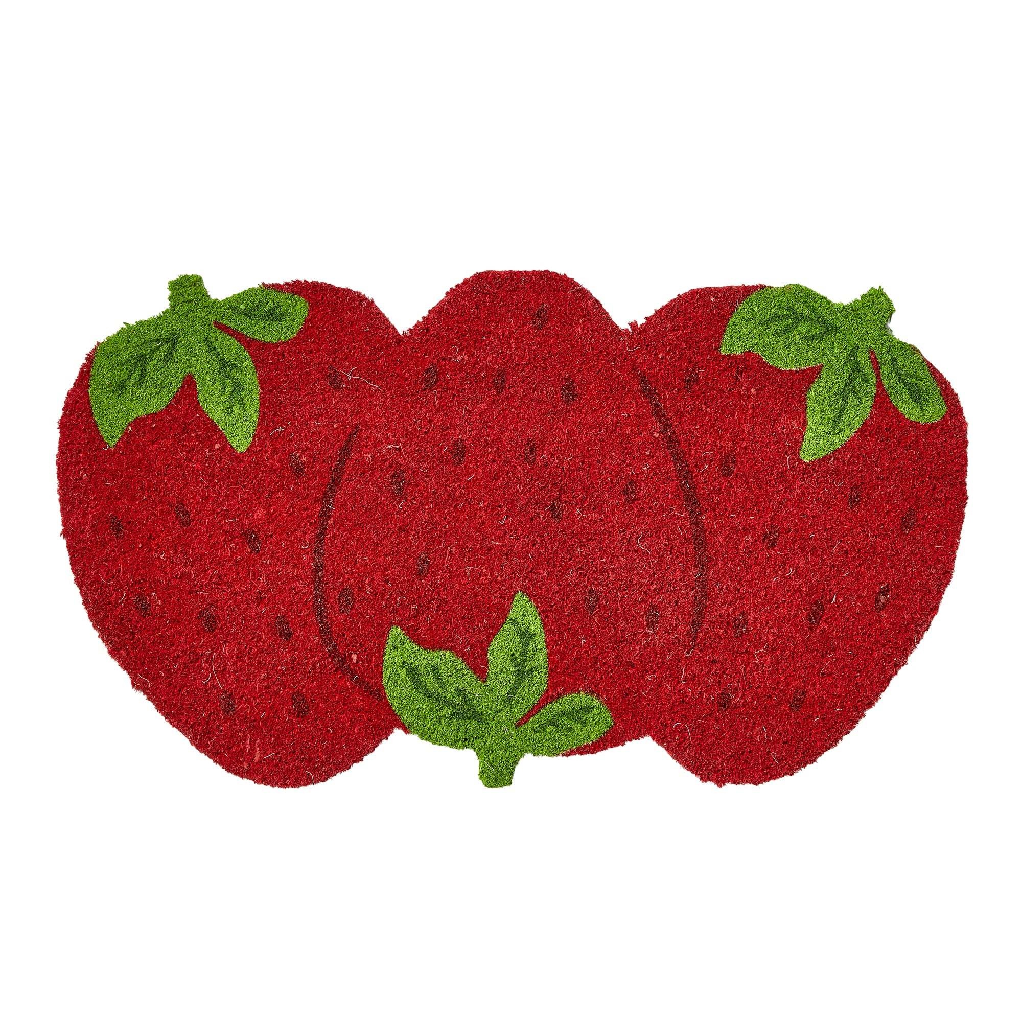 Strawberry Non-Slip Coir Mat