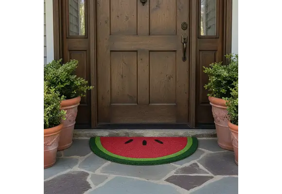 Watermelon Non-Slip Coir Mat