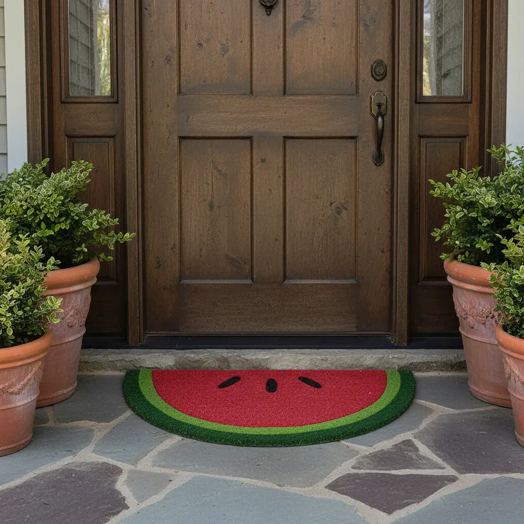 Watermelon Non-Slip Coir Mat