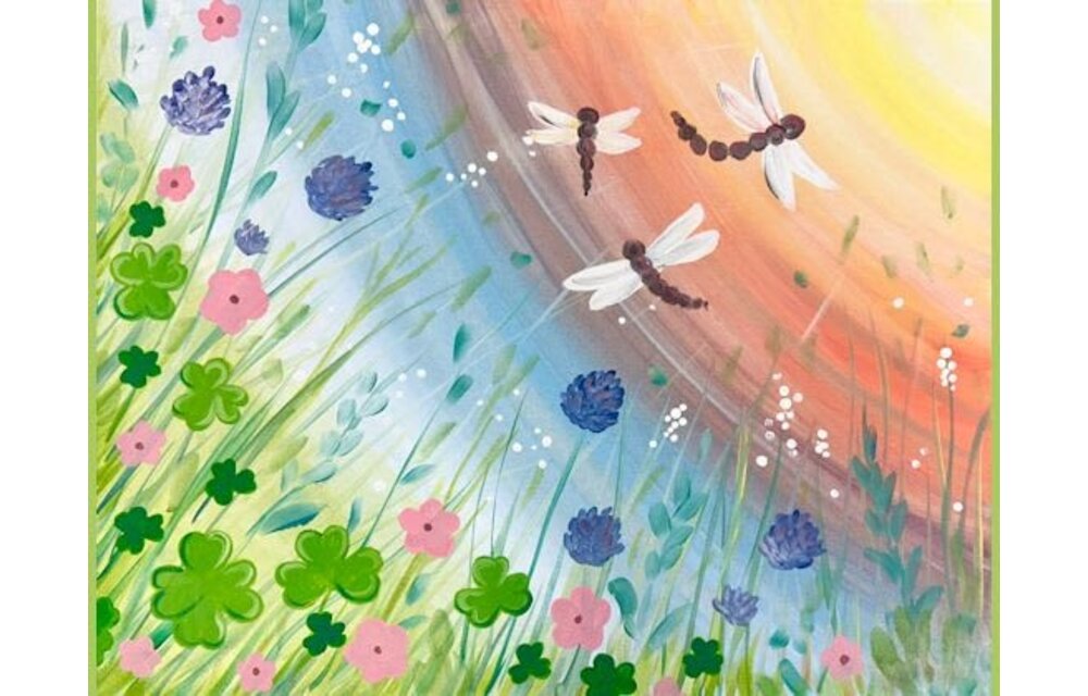 03/13/26 Shamrock Dragonflies: A St. Patricks Paint Class