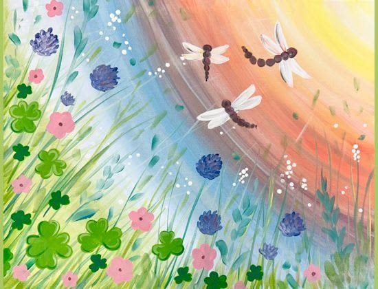 03/13/26 Shamrock Dragonflies: A St. Patricks Paint Class