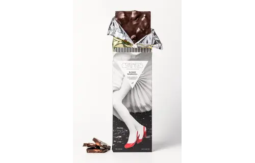 The "Blonde Bombshell" Bar (Dark Chocolate, Strawberries + Champagne)