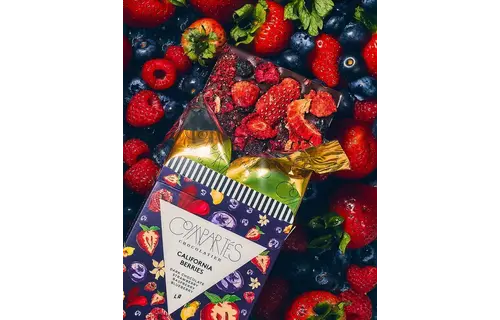 The "California Berries" Bar (Dark Chocolate, Raspberries, Blueberries, + Strawberries)