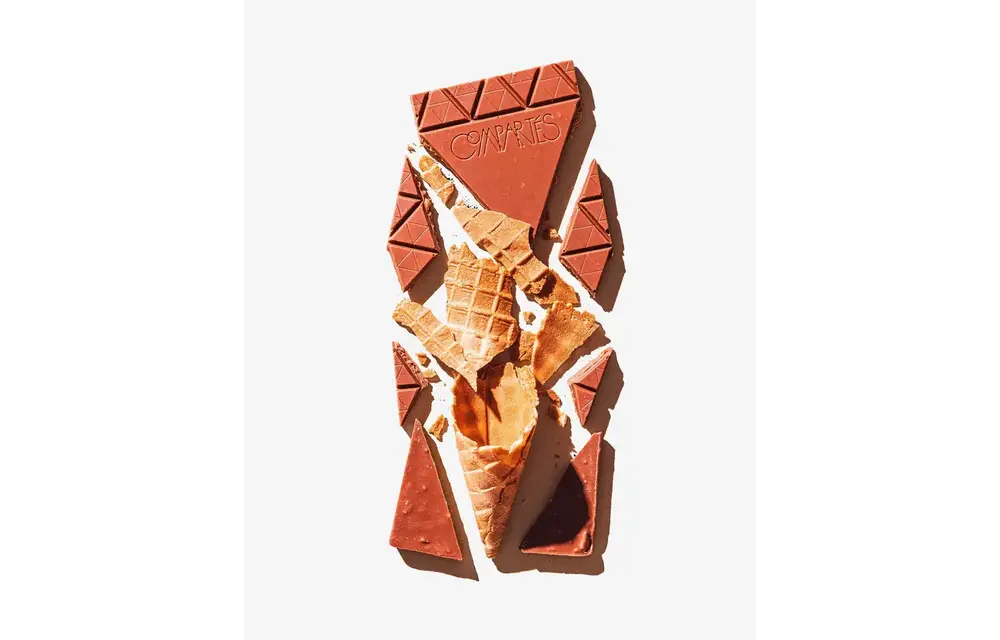 The "Coney Island" Bar (Milk Chocolate + Caramelized Waffle Cone)