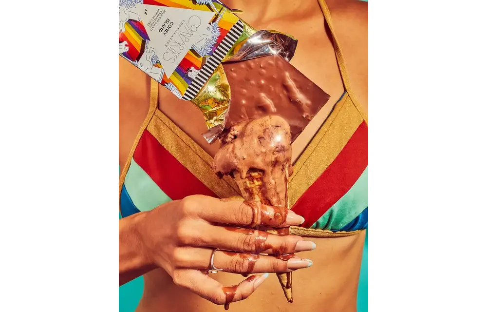 The "Coney Island" Bar (Milk Chocolate + Caramelized Waffle Cone)