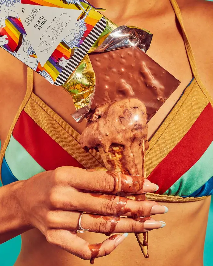 The "Coney Island" Bar (Milk Chocolate + Caramelized Waffle Cone)