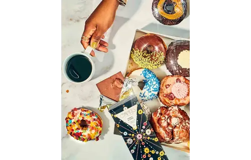 The "Donuts + Coffee" Bar (Milk Chocolate, Fresh Donuts + Coffee)