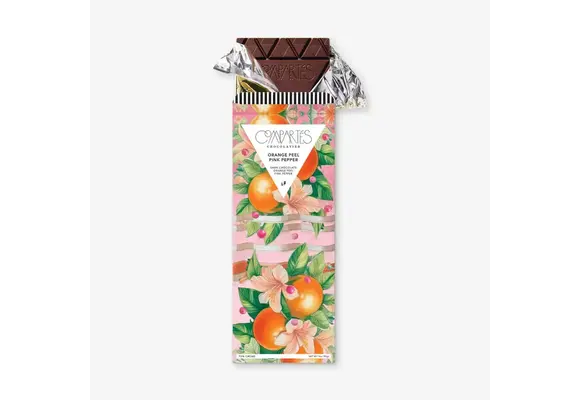 The "Orange Peel Pink Pepper" Bar (Dark Chocolate, Orange Peel, Pink Pepper)