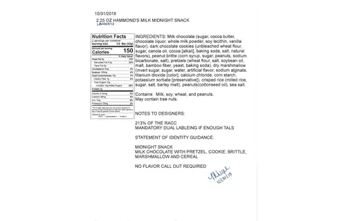 Midnight Snack Milk Chocolate Candy Bar