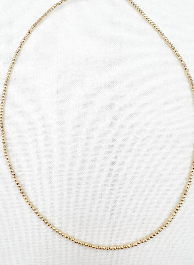 LEAVE ON NECKLACE GOLD 2MM