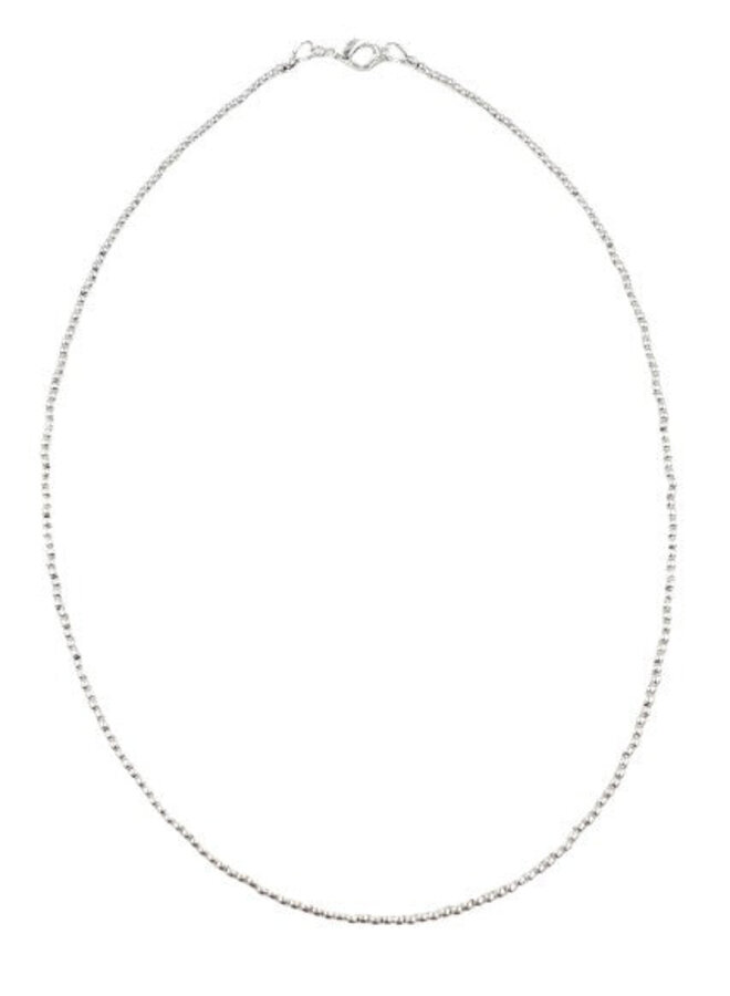 LEAVE ON NECKLACE SILVER 2MM