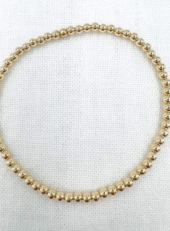 GOLD LEAVE ON 3MM BRACELET