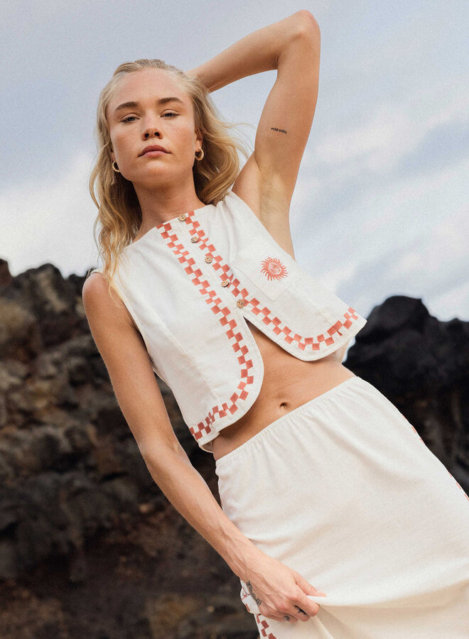 SECRET COVE WOVEN TOP