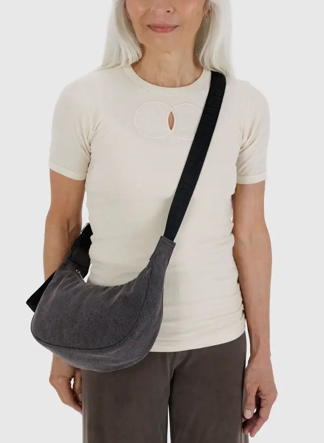 SMALL DENIM CRESCENT