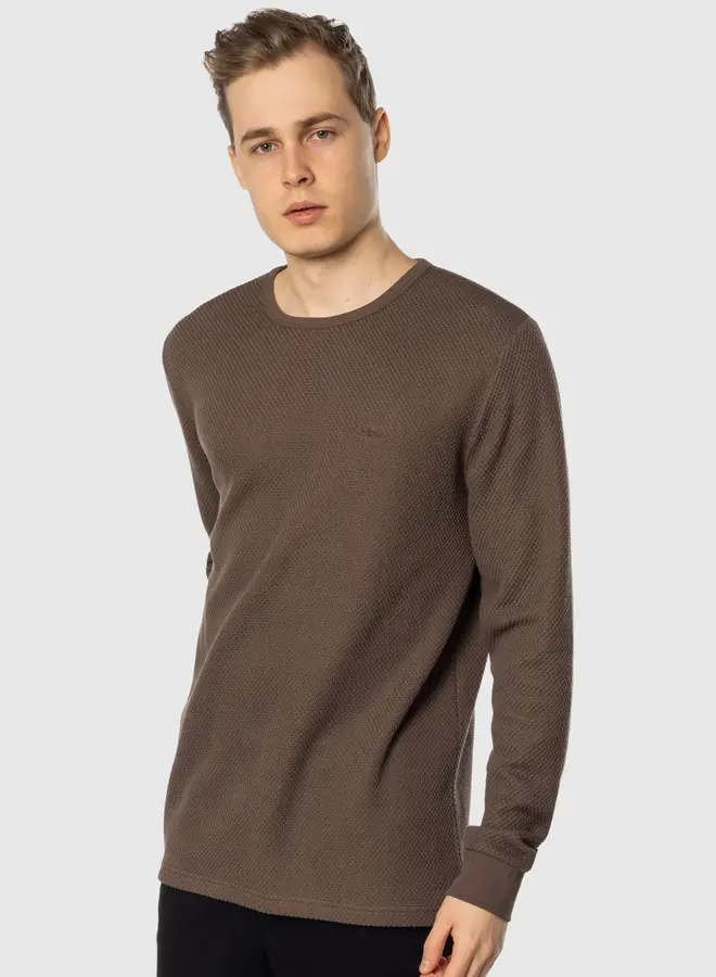 WAFFLE KNIT LONG SLEEVE