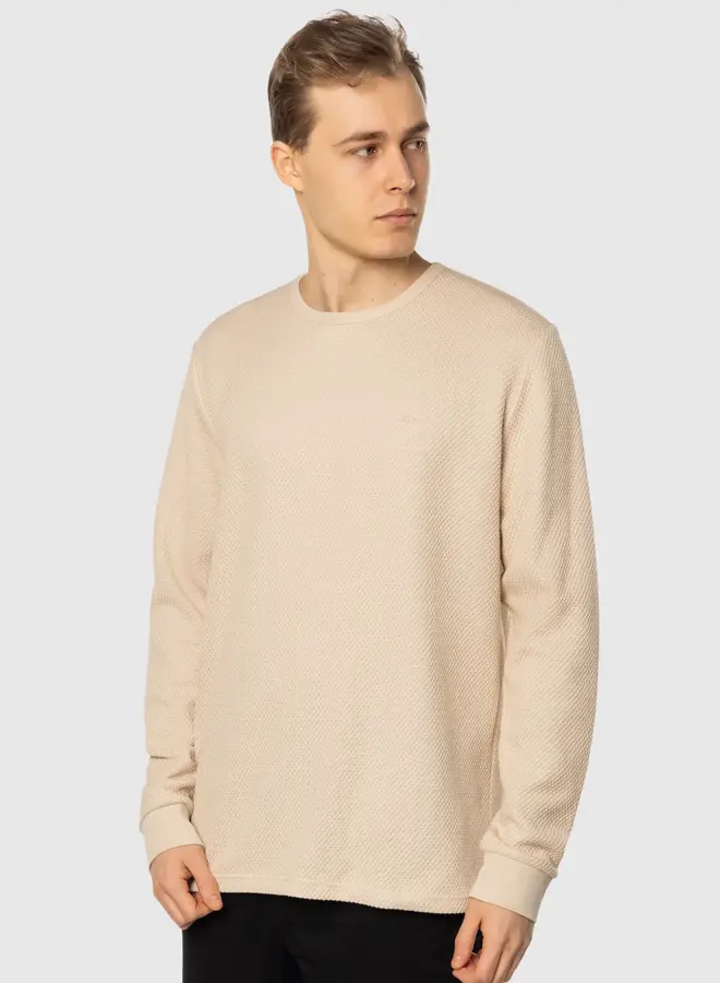 WAFFLE KNIT LONG SLEEVE