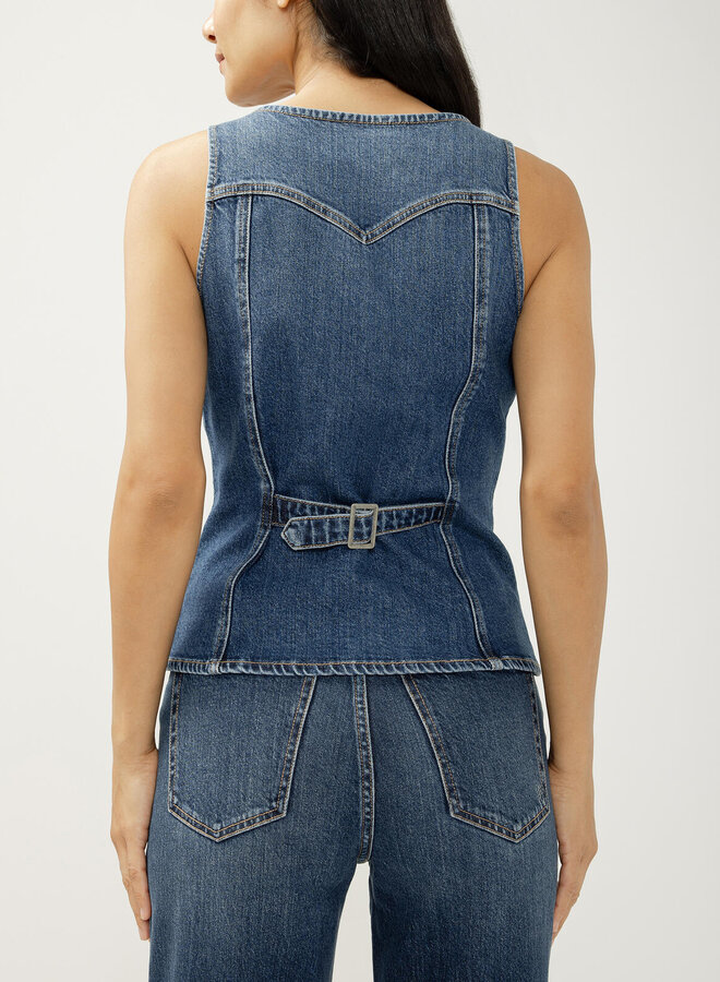 LONGLINE DENIM VEST