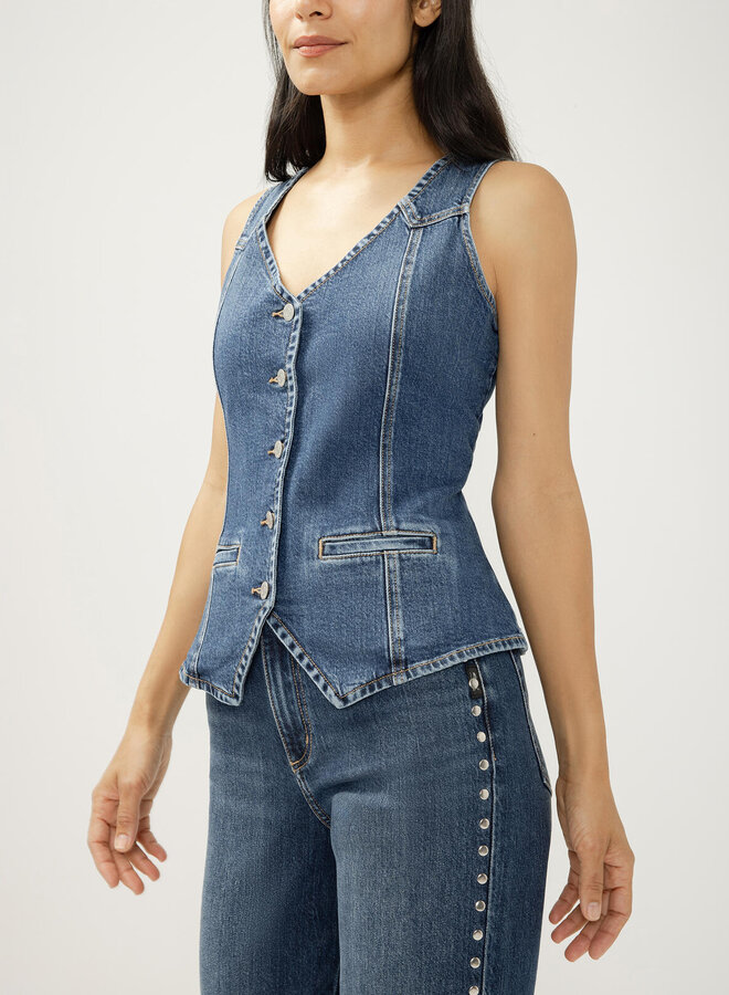 LONGLINE DENIM VEST