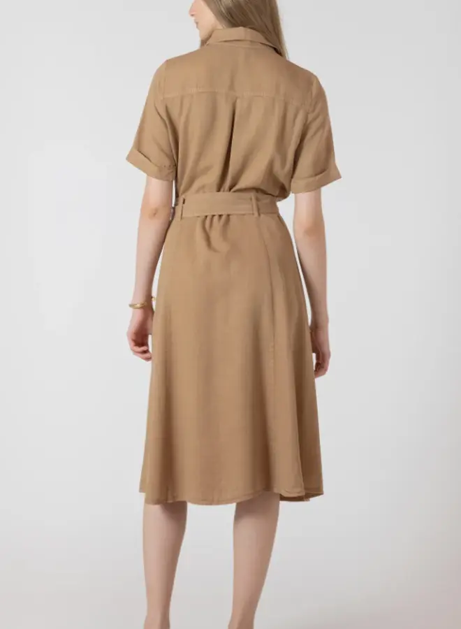 BELTED UTILITY DRESS