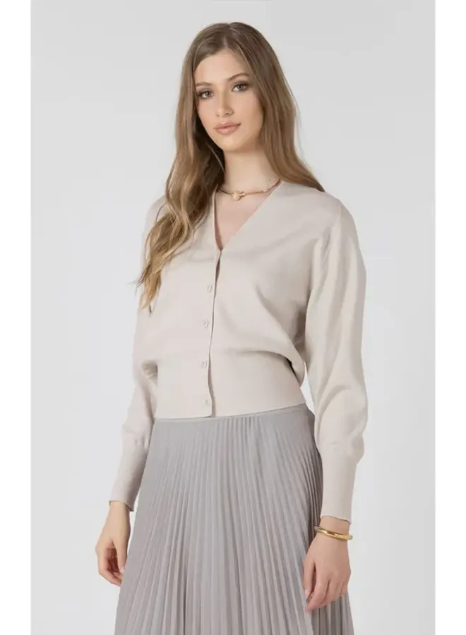 CLEAN BUTTON FRONT CARDI