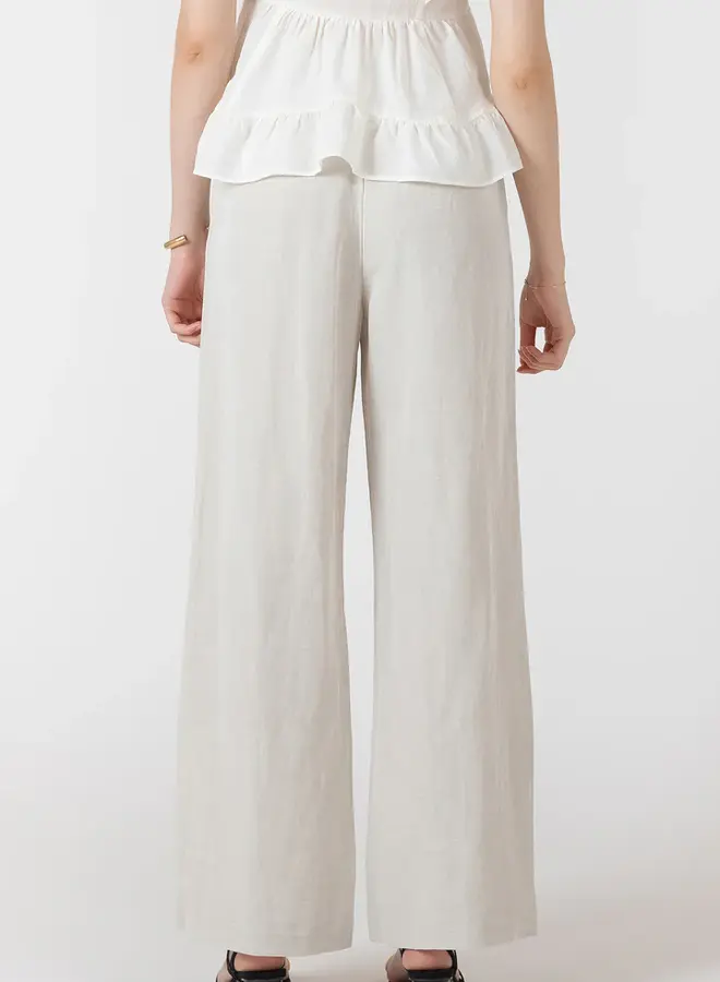 ELASTIC WAIST LINEN PANT