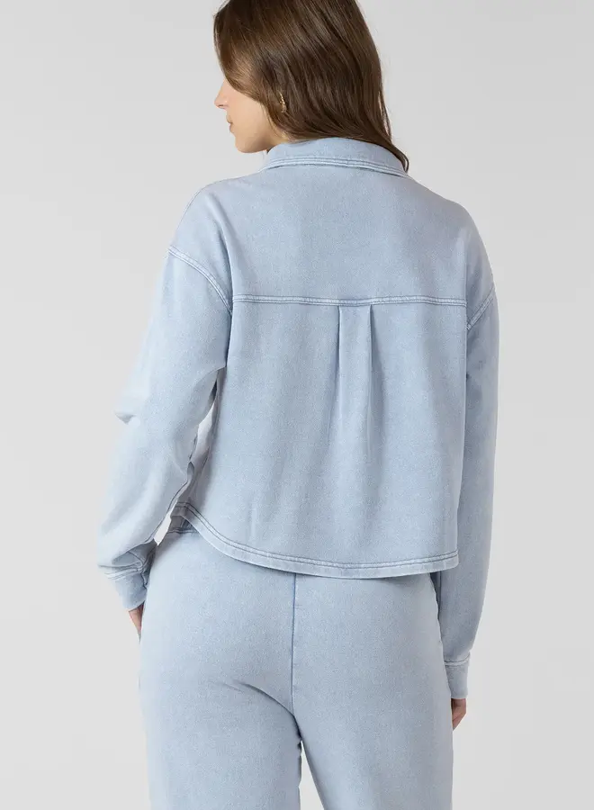 CROPPED KNIT OVERSHIRT