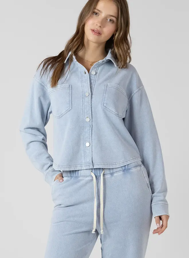 CROPPED KNIT OVERSHIRT