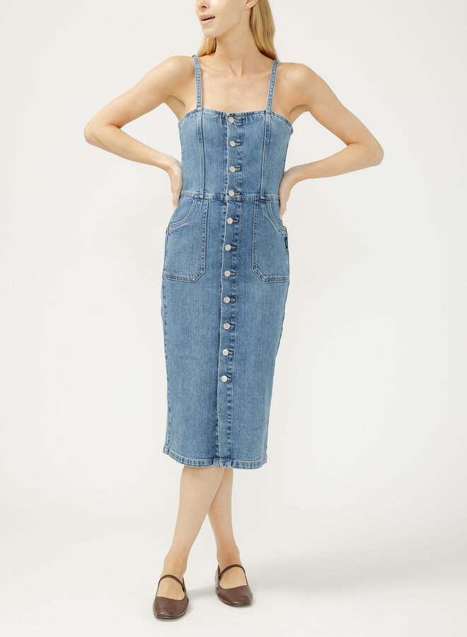 DENIM MIDI DRESS