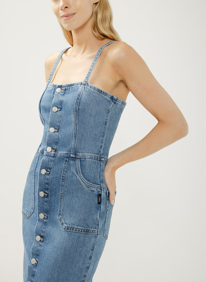 DENIM MIDI DRESS