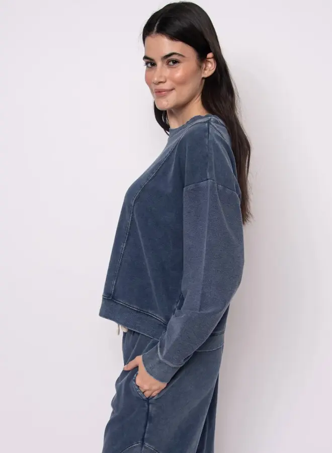 KACEY DENIM FRENCH TERRY