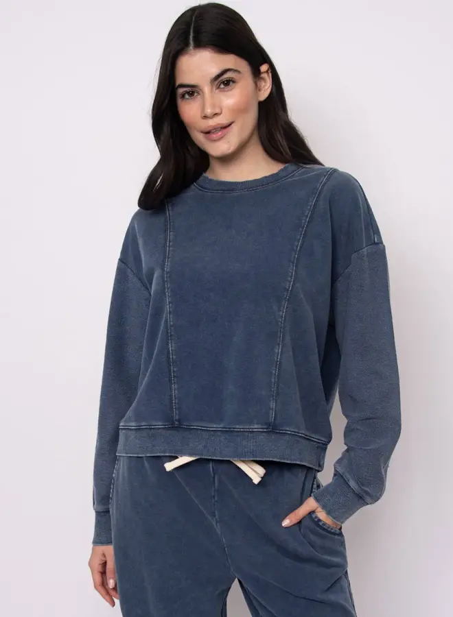 KACEY DENIM FRENCH TERRY