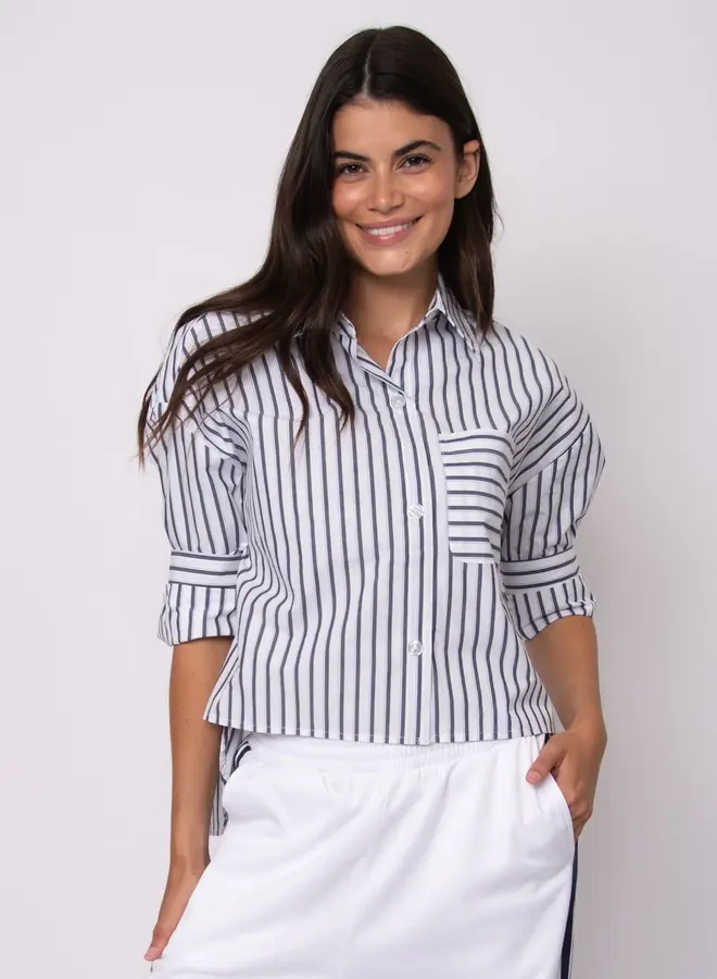 KERWIN CRISP POPLIN HI LOW