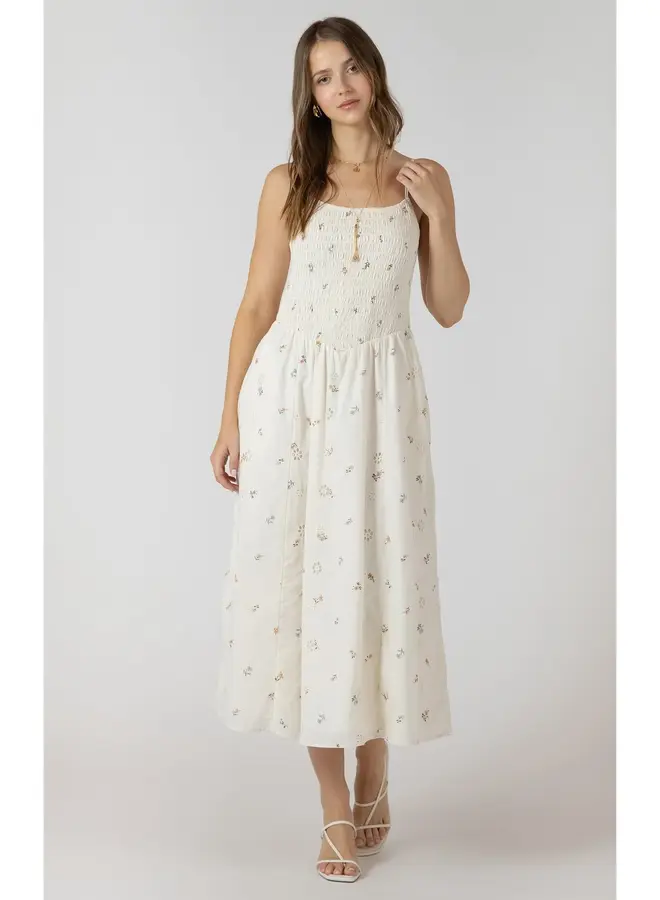 SMOCKED DETAIL DRESS